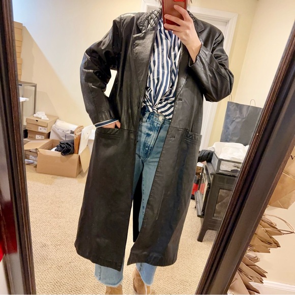 G lll leather women genuine leather black long sleeve vintage jacket - Picture 6 of 13